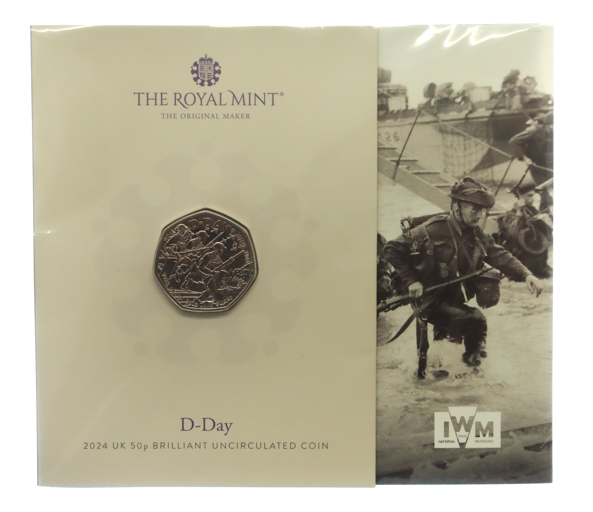 Royal Mint 80th Anniversary of D-Day 2024 UK 50p Brilliant Uncirculated Coin
