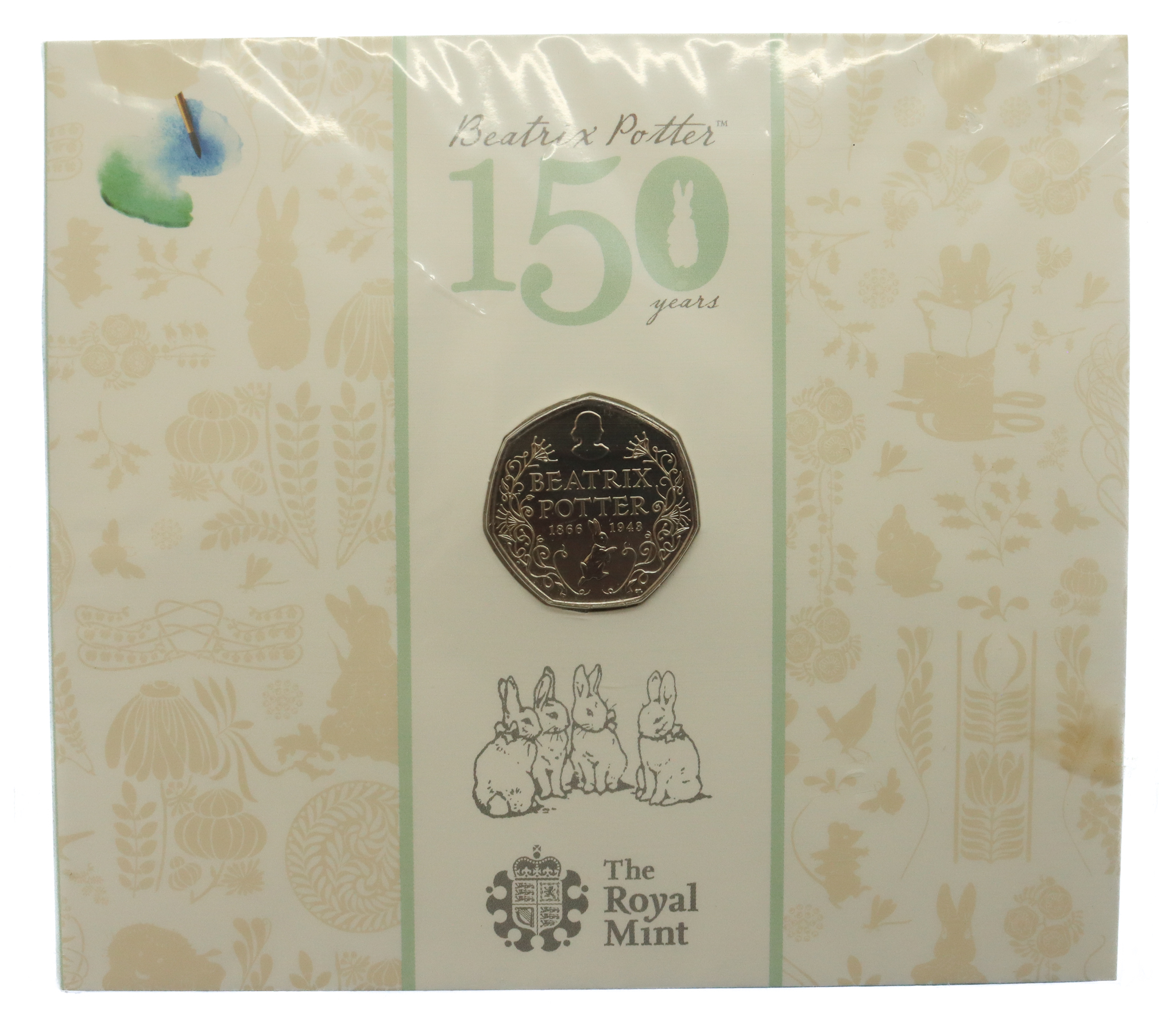 Royal Mint Beatrix Potter 150th Anniversary 2016 UK 50p Brilliant Uncirculated Coin
