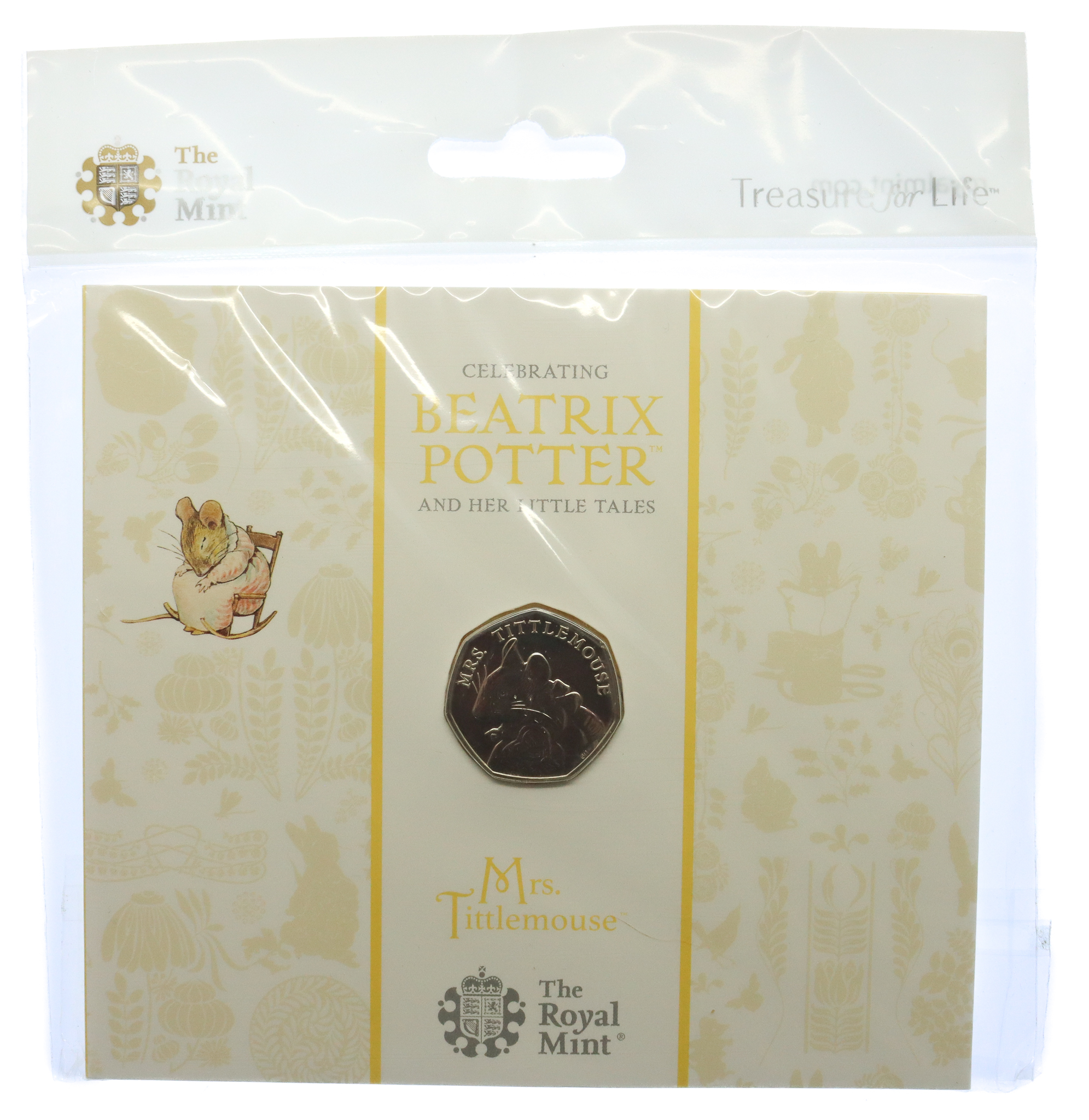Royal Mint Mrs Tittlemouse 2018 UK 50p Brilliant Uncirculated Coin