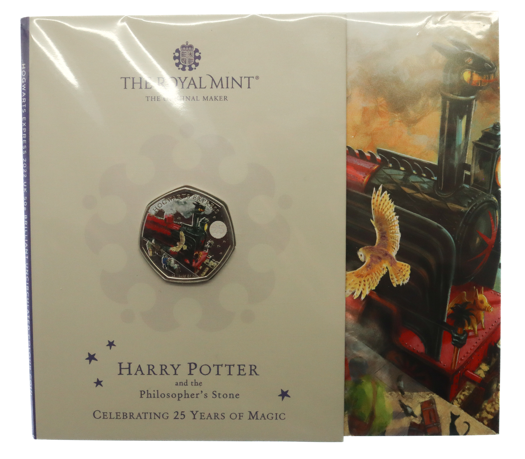 Royal Mint Hogwarts Express 2022 UK 50p Colour Brilliant Uncirculated Coin