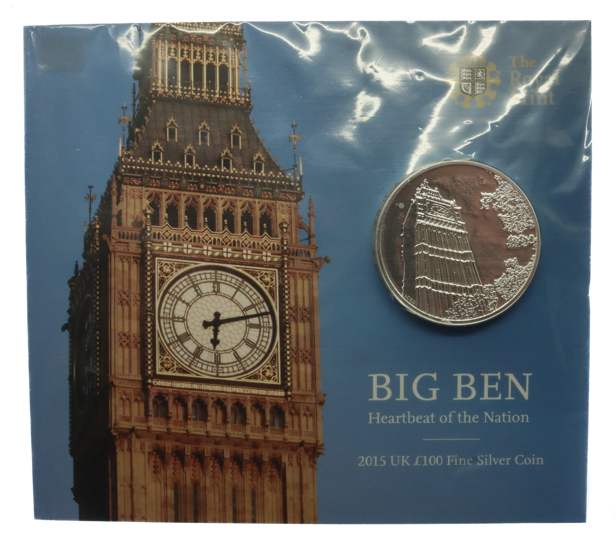 Royal Mint Big Ben 2015 UK £100 Brilliant Uncirculated Fine Silver Coin