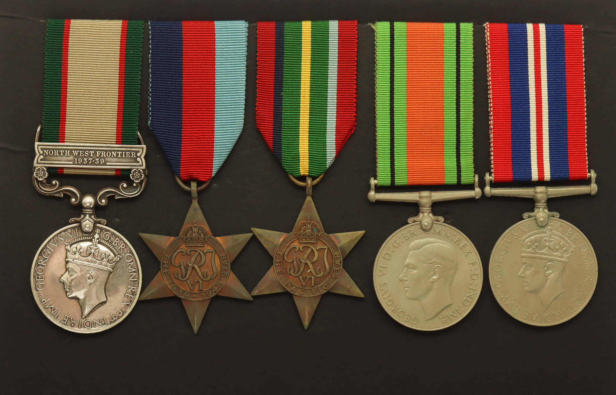 1936 IGS (North West Frontier 1937-39) and WW2 Far East Prisoner of War Casualty Medal Group of Five - L.Cpl. H. Ellis, 352 Field Security Section, Intelligence Corps
