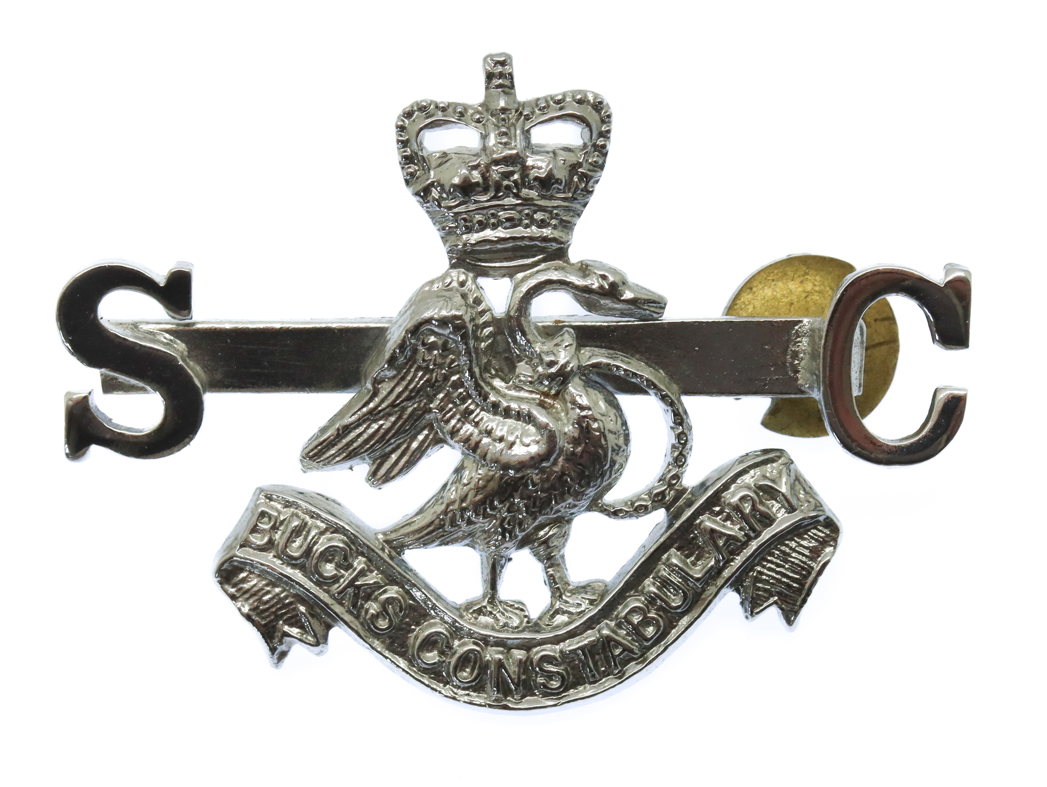 Buckinghamshire Special Constabulary Collar Badge - Queen's Crown
