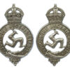 Pair of Isle of Man Constabulary Collar Badges - King's Crown