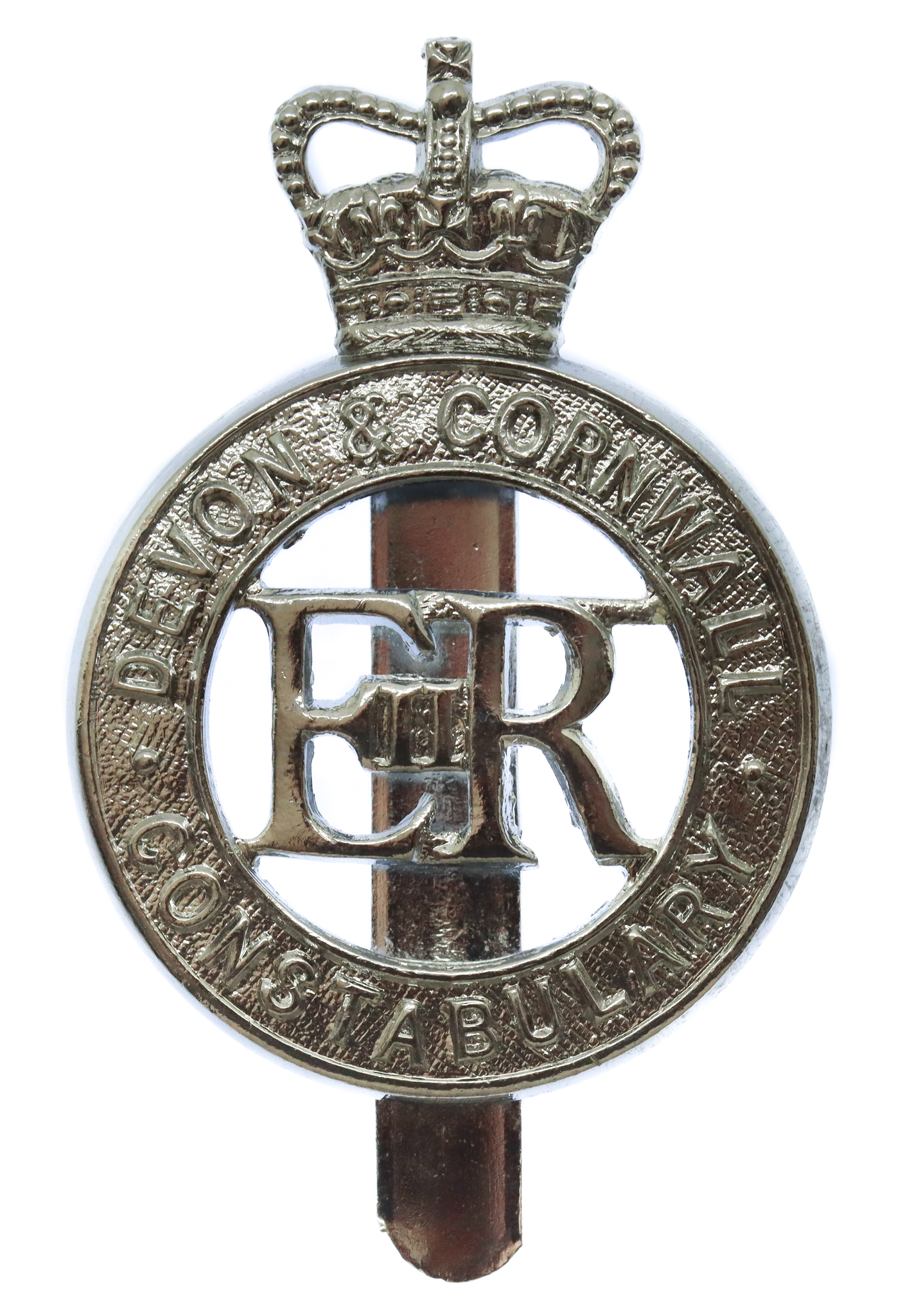 Devon & Cornwall Constabulary Cap Badge - Queen's Crown