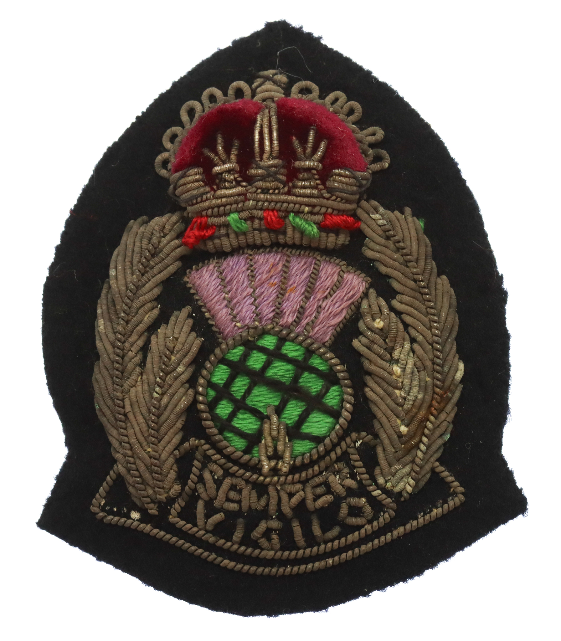 Scottish Police Forces Bullion Cap Badge - King's Crown