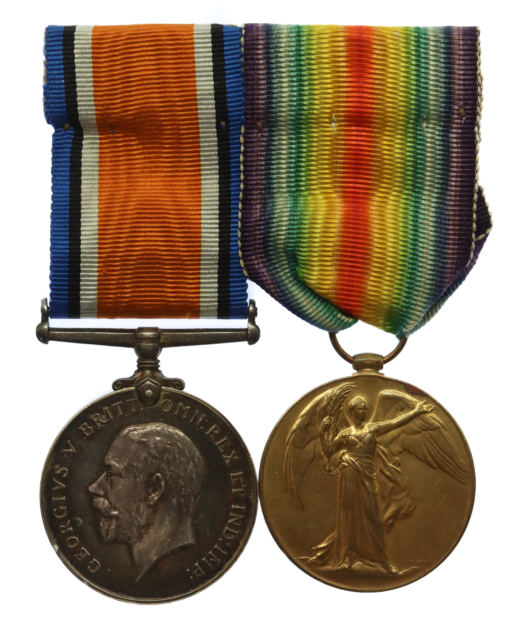 WW1 British War & Victory Medal Pair - Pte. J. Kempshall, Royal Sussex Regiment