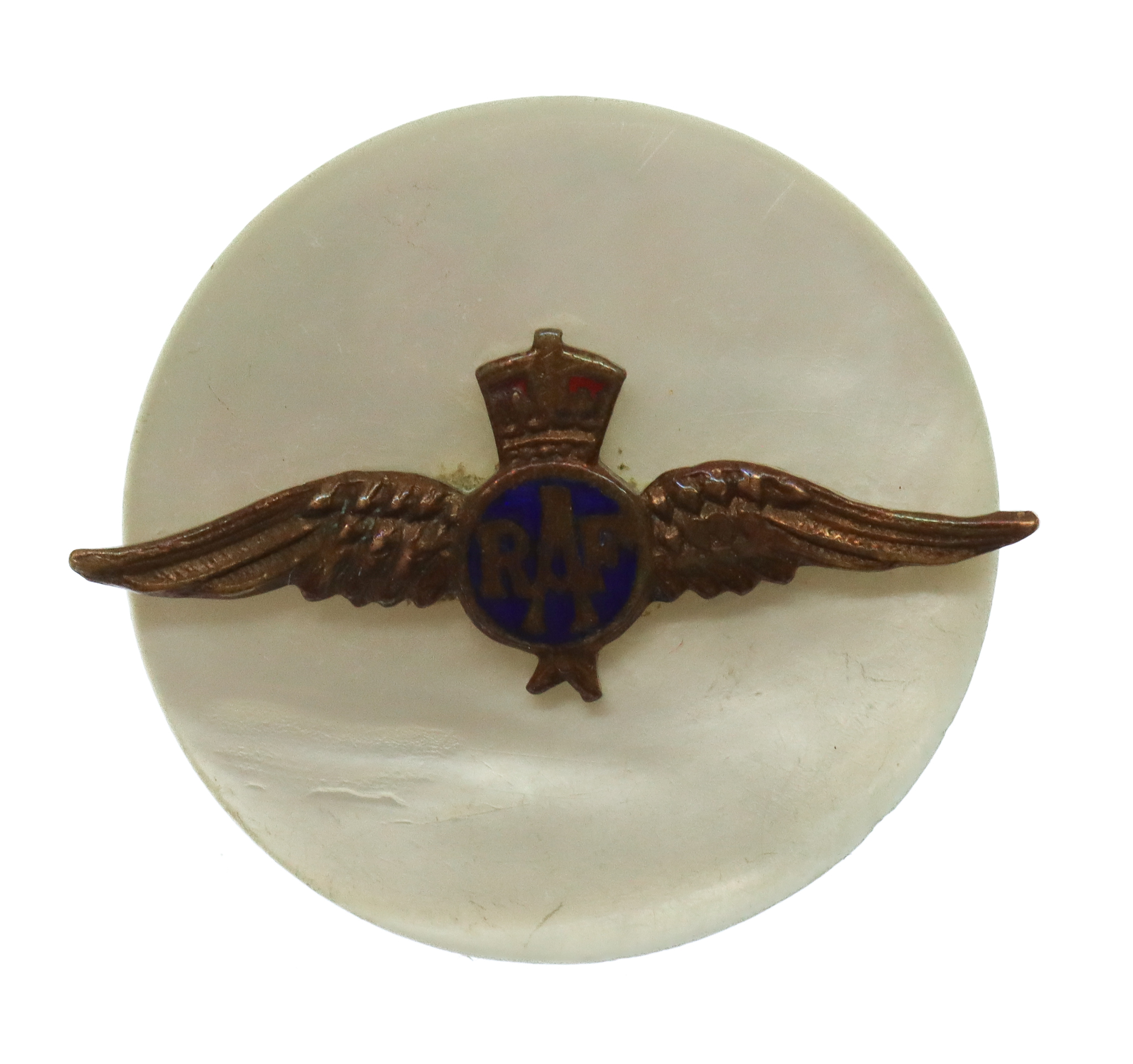 Royal Air Force (R.A.F.) Mother of Pearl Sweetheart Brooch
