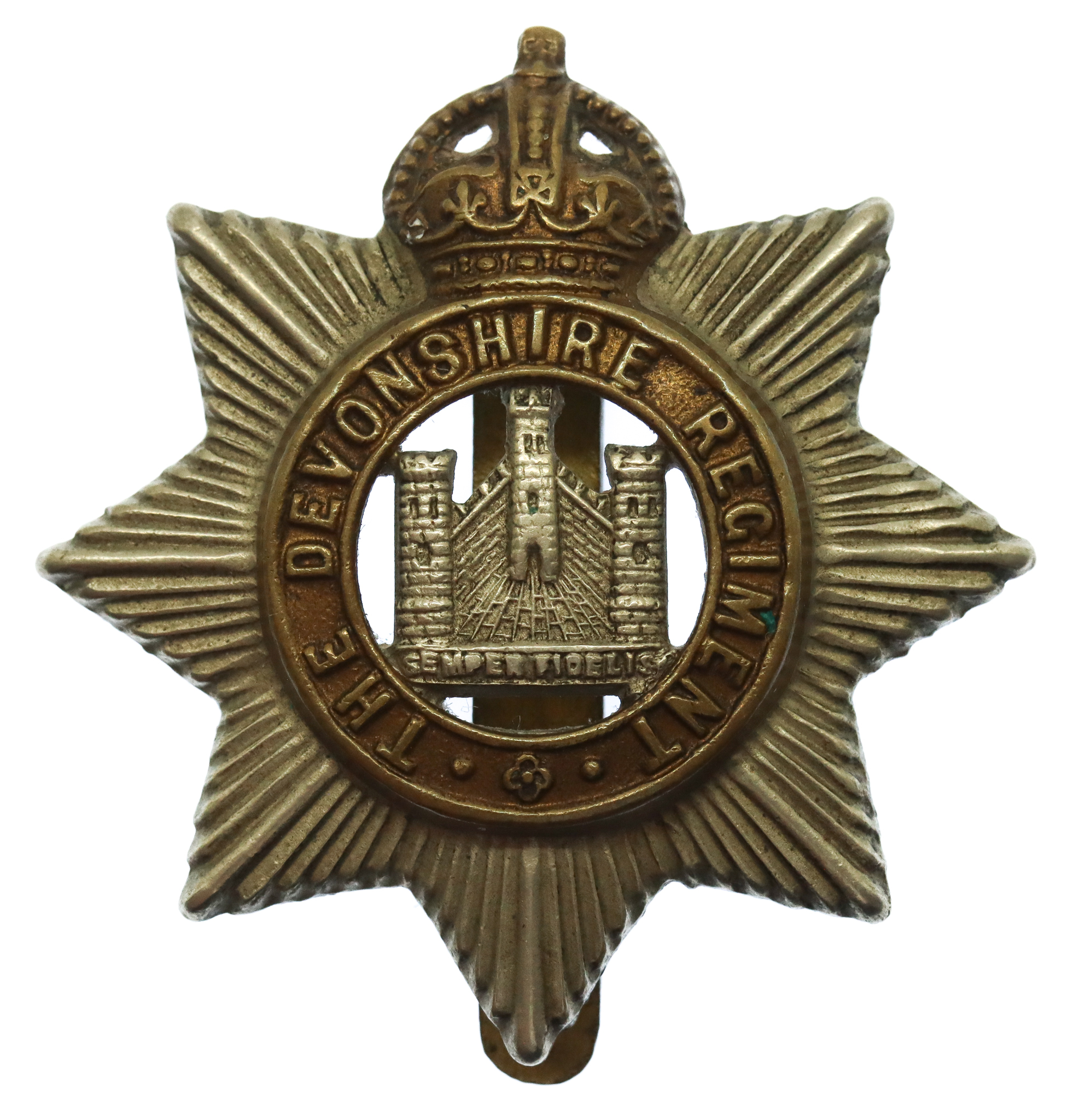 Devonshire Regiment Cap Badge - King's Crown
