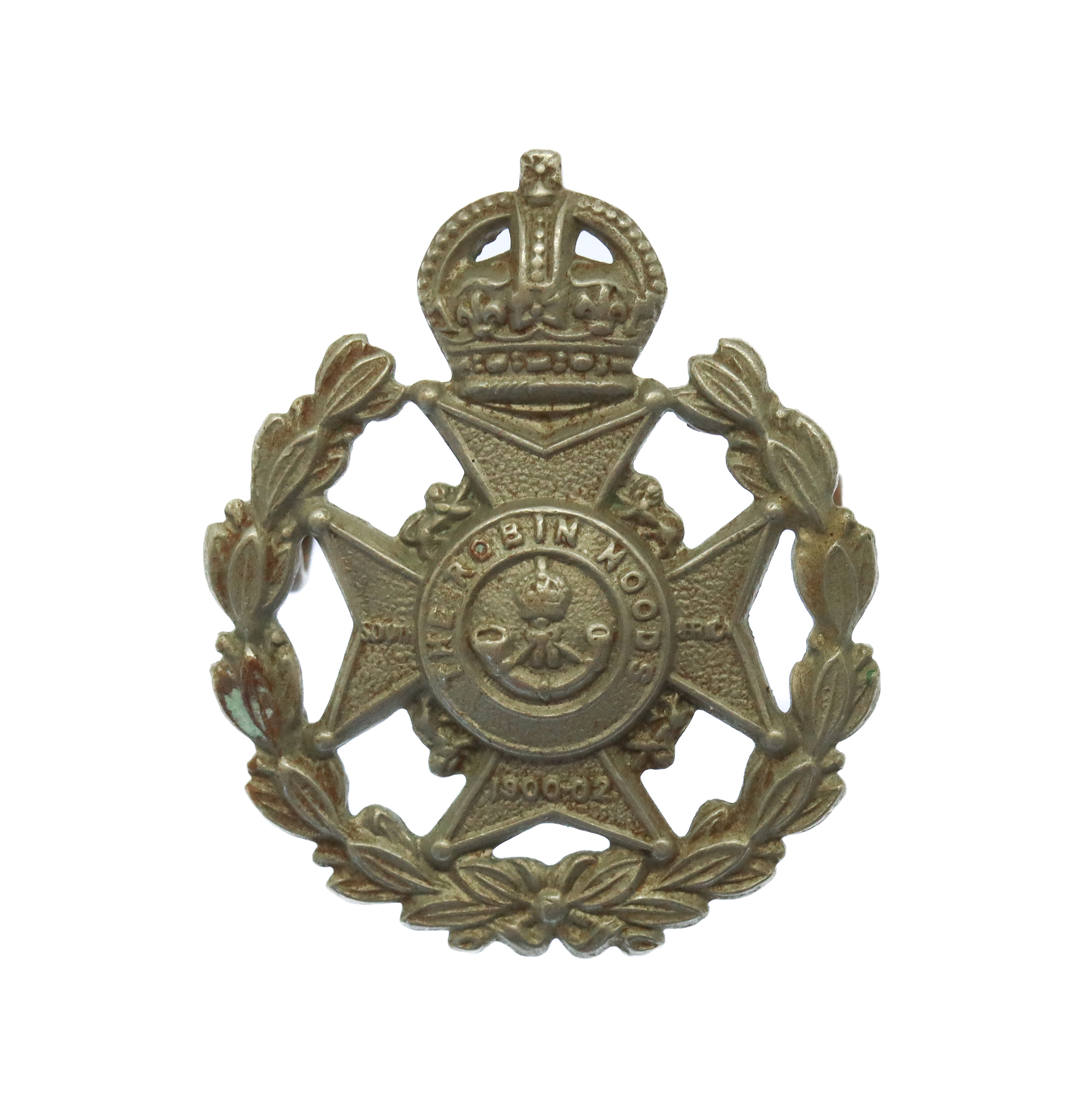 7th Bn. (The Robin Hoods) Sherwood Foresters Field Service Cap Badge - King's Crown