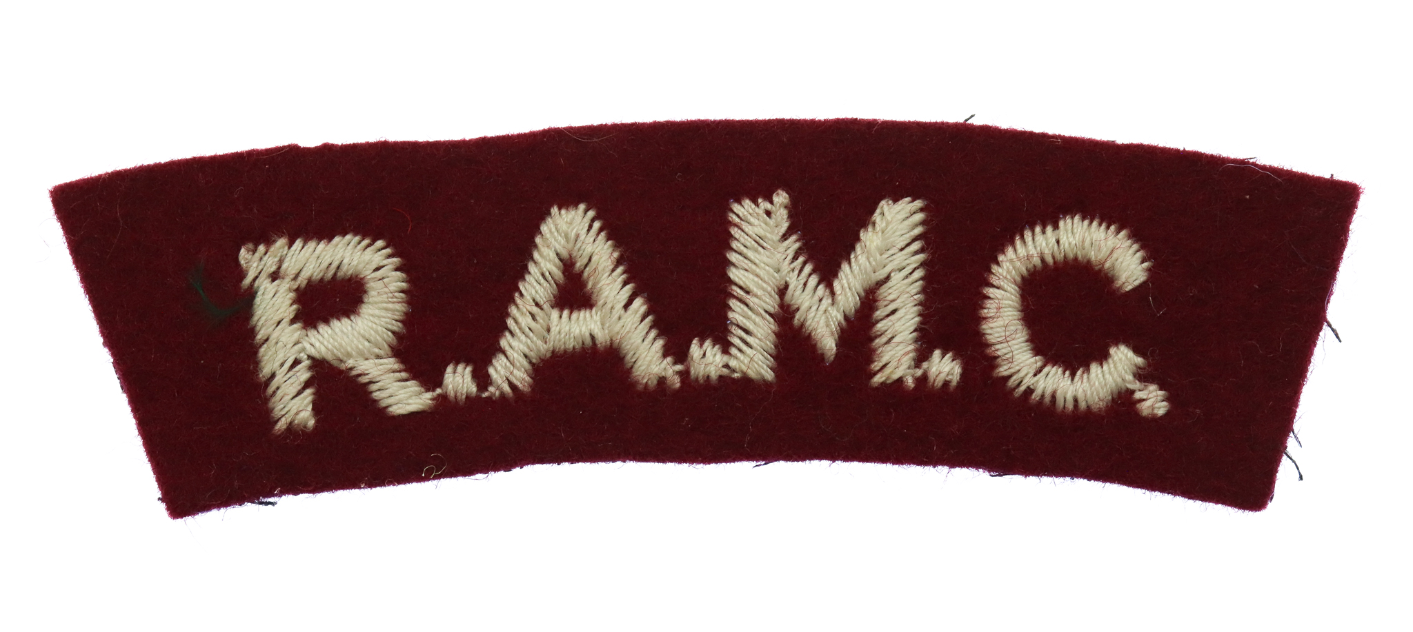 Royal Army Medical Corps (R.A.M.C.) Cloth Shoulder Title