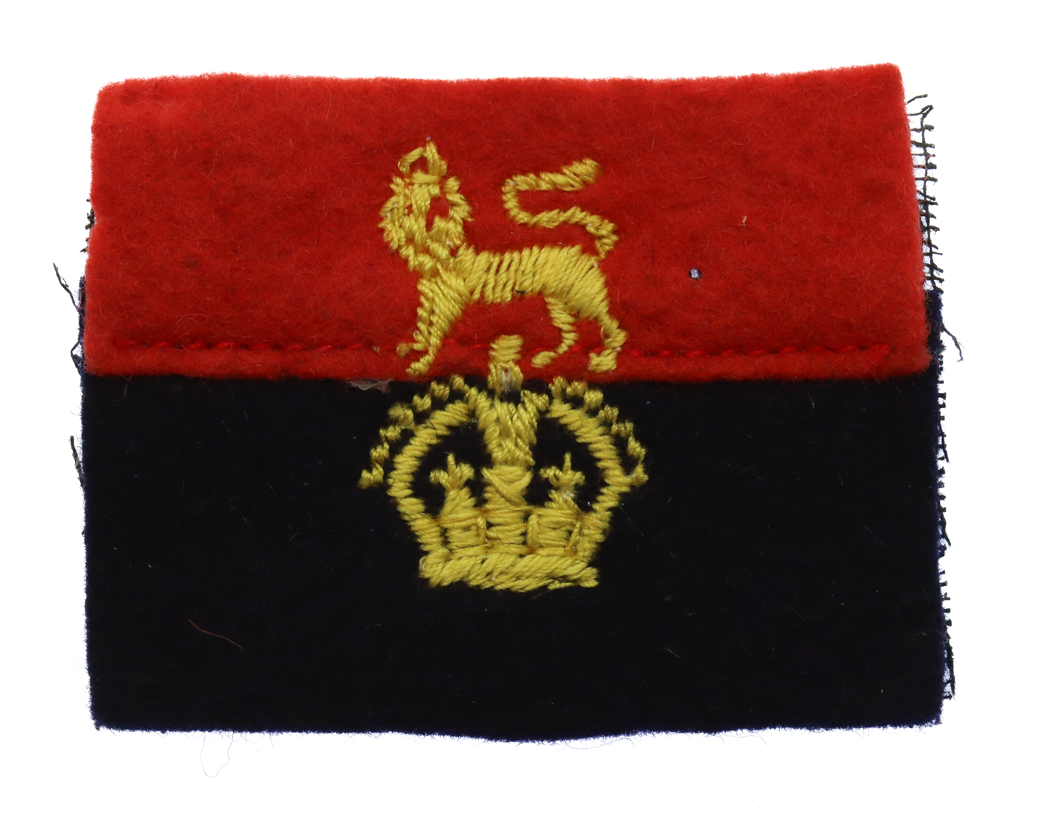War Office Controlled Units Cloth Formation Sign - King's Crown