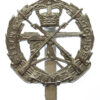 Small Arms School Corps Anodised (Staybrite) Cap Badge - Queen's Crown
