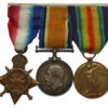 WW1 1914-15 Star Medal Trio - Pte. W. Thackery, 5th Bn. York & Lancs Regiment