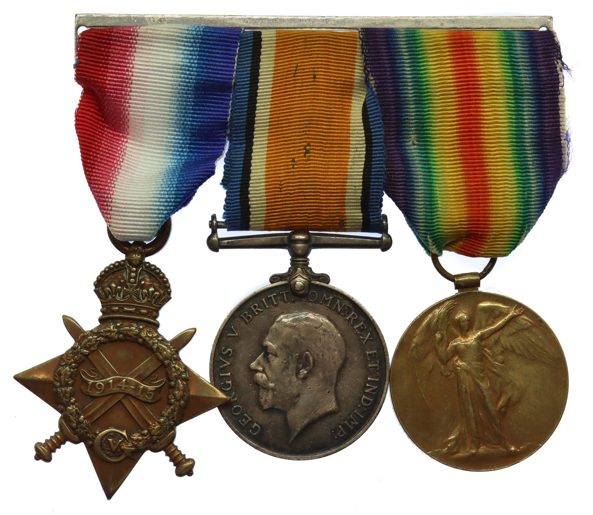 WW1 1914-15 Star Medal Trio - Pte. W. Thackery, 5th Bn. York & Lancs Regiment