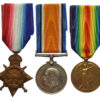 WW1 Casualty 1914-15 Star Medal Trio - Sgt. L. Lawley, 9th Bn. King's Own Yorkshire Light Infantry