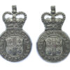 Pair of Durham County Constabulary Collar Badges - Queen's Crown