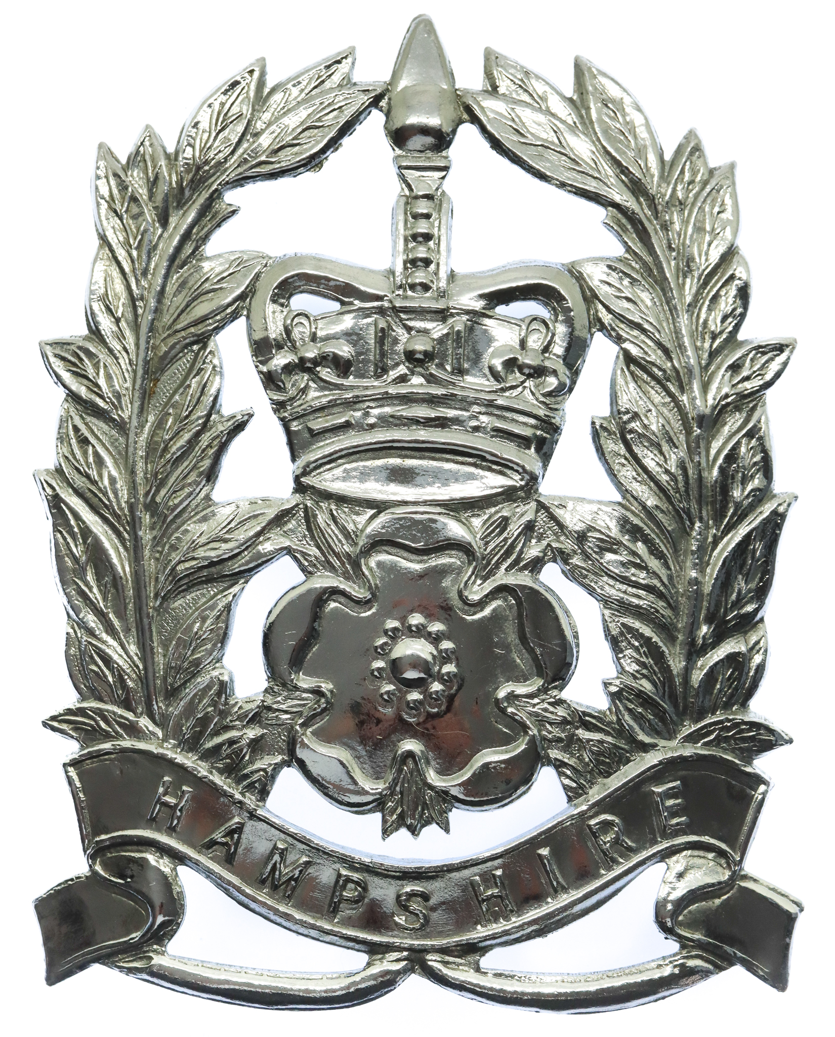 Hampshire Constabulary Constables Helmet Plate - Queen's Crown