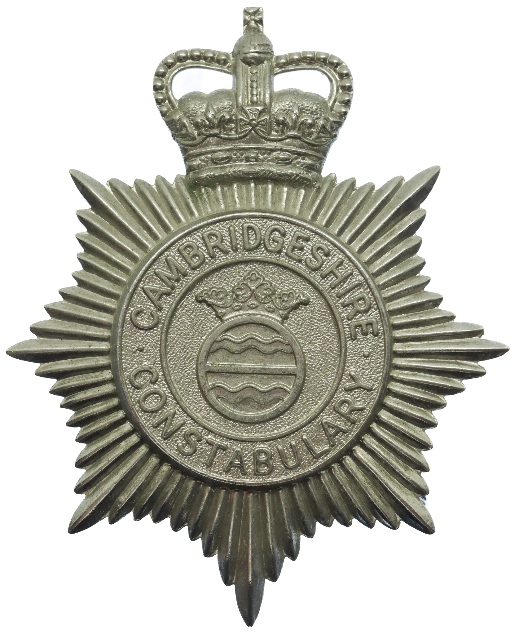 Cambridgeshire Constabulary Helmet Plate - Queen's Crown