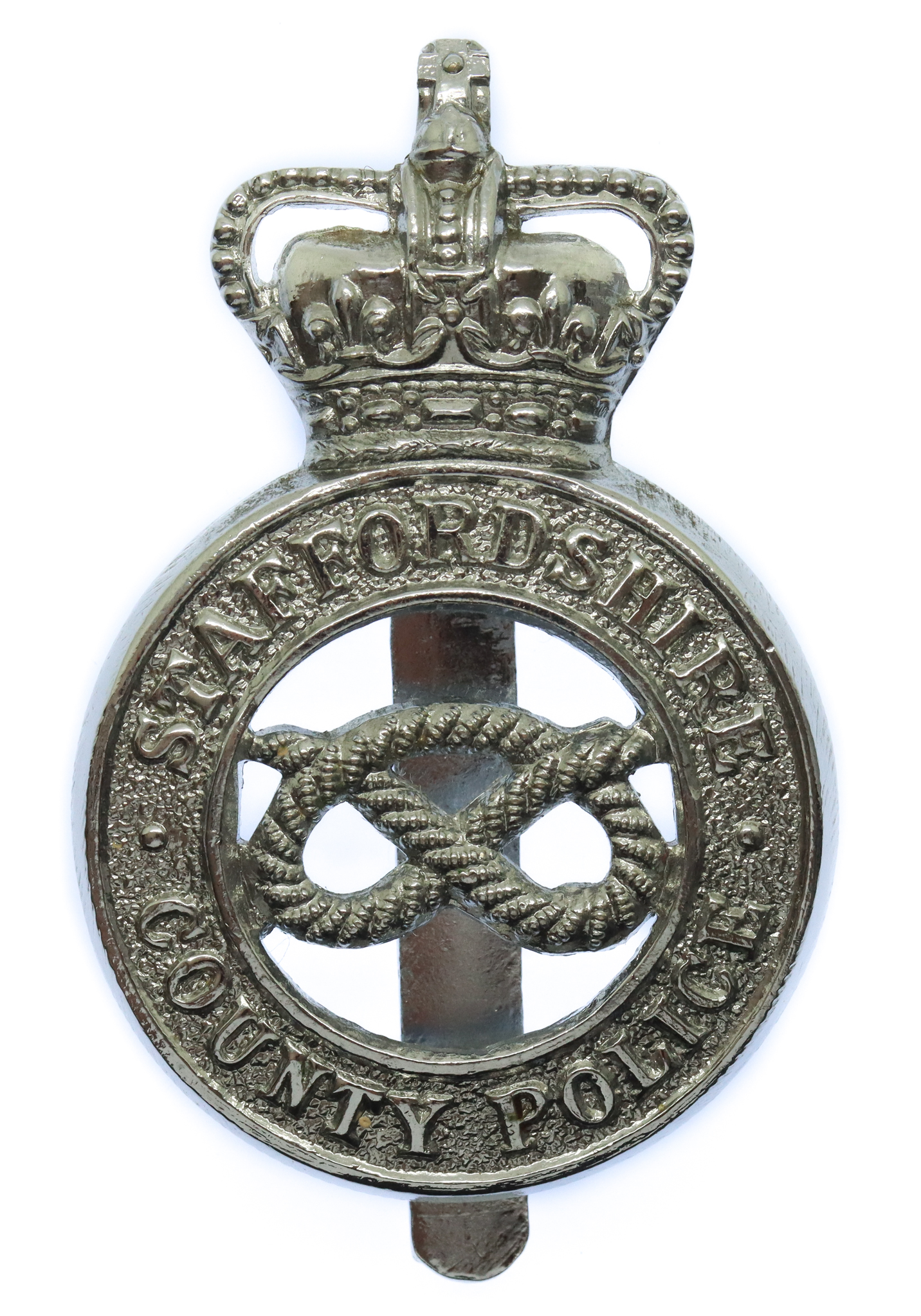 Staffordshire County Police Cap Badge - Queen's Crown