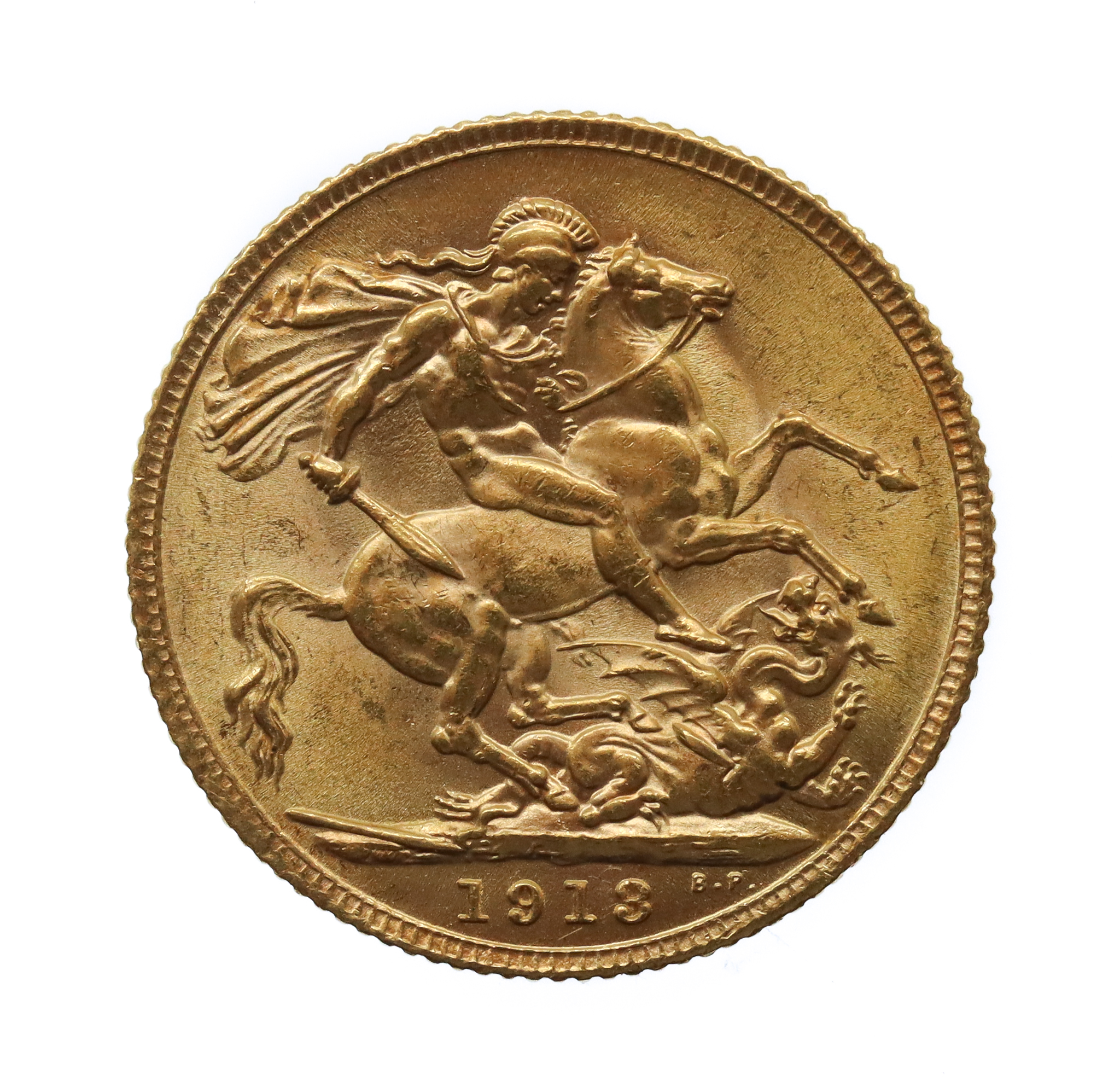 1913 George V 22ct Gold Full Sovereign Coin 