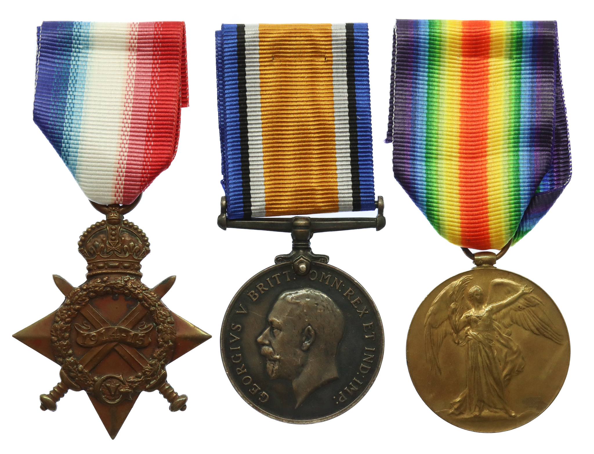 WW1 Casualty 1914-15 Star Medal Trio - Pte. D. Gillibrand, 9th Bn Loyal North Lancashire Regiment - K.I.A. 7/7/16