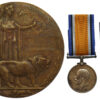 WW1 Somme Casualty British War Medal, Victory Medal and Memorial Plaque - Pte. W. Parkinson, 10th Bn. York & Lancaster Regiment - K.I.A. 1st-3rd July 1916