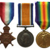 WW1 Battle of the Somme Casualty 1914-15 Star Medal Trio - Pte. A.E. Lewin, 10th Bn. York & Lancaster Regiment - K.I.A. 1st-3rd July 1916