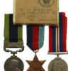 1908 India General Service Medal (Clasp - Mohmand 1933) and WW2 Medal Group of Three - Gnr. V. Brennan, Royal Artillery