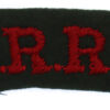 King's Royal Rifle Corps (K.R.R.) Cloth Shoulder Title