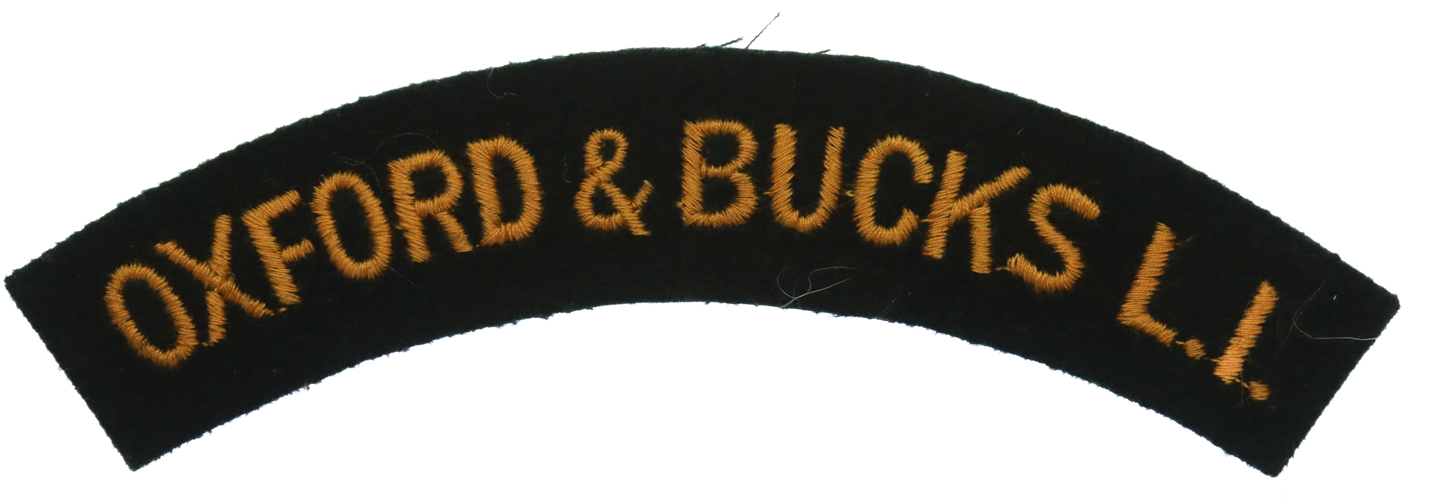 Oxfordshire & Buckinghamshire Light Infantry (OXFORD & BUCKS L.I.) Cloth Shoulder Title