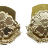 Pair of Queen's Lancashire Regiment Anodised (Staybrite) Collar Badges