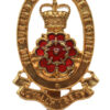 Queen's Lancashire Regiment Enamelled Cap Badge - Queen's Crown
