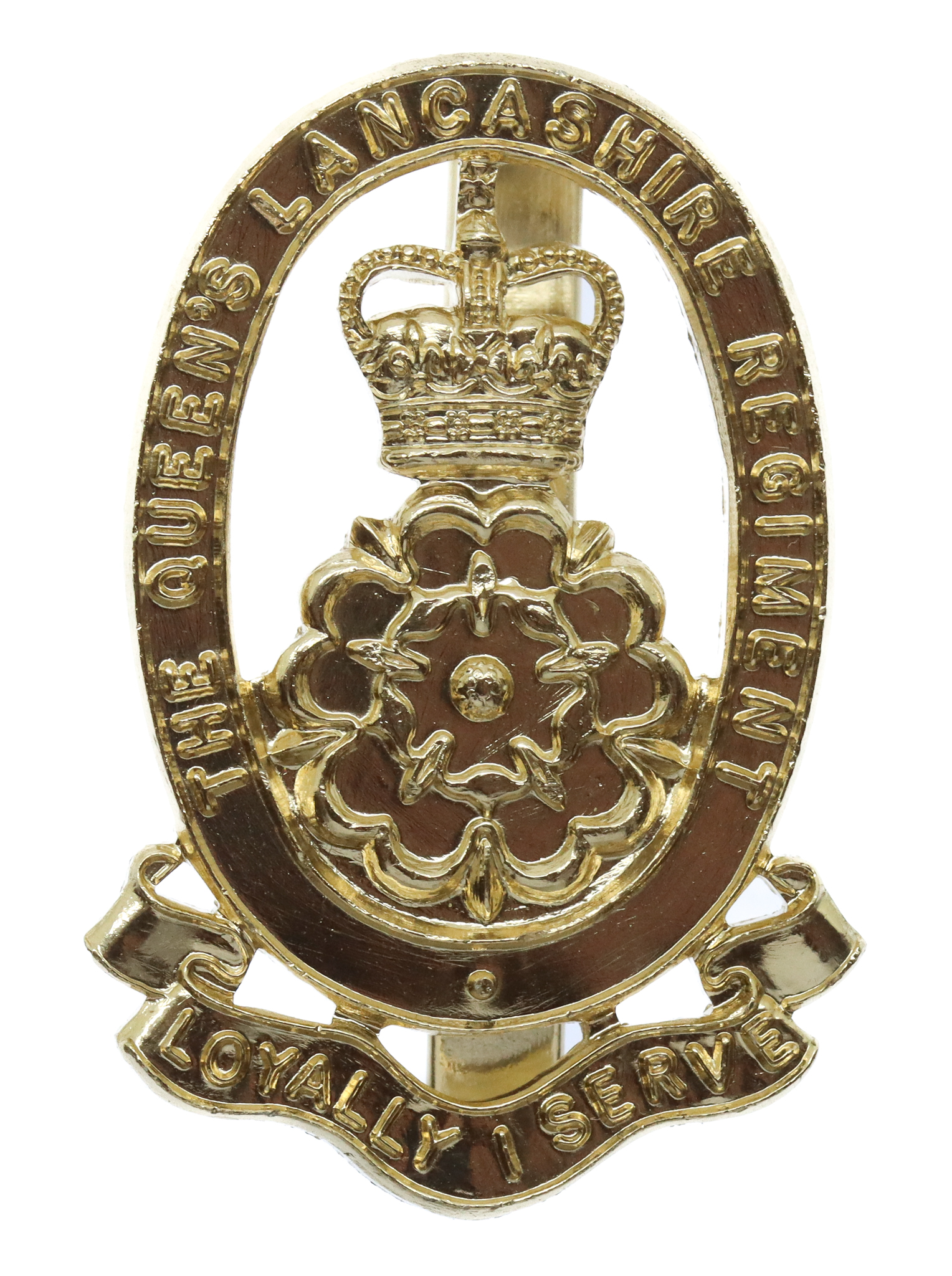 Queen's Lancashire Regiment Anodised (Staybrite) Cap Badge