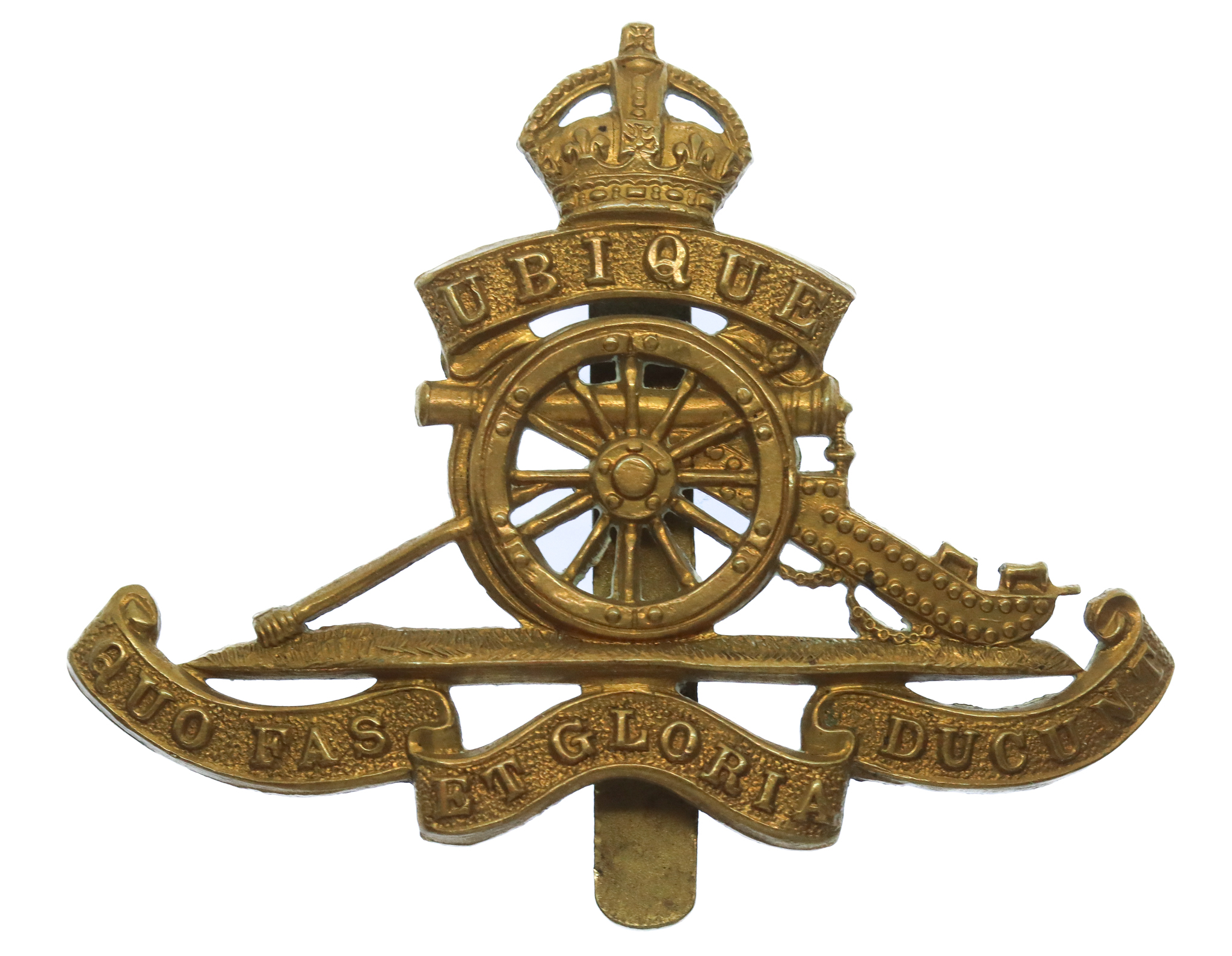 Royal Artillery Cap Badge - King's Crown