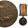 WW1 Casualty British War Medal, Victory Medal and Memorial Plaque - Pte. N. Rogers, 2nd (Garrison) Bn. Northumberland Fusiliers - Died 26/1/18
