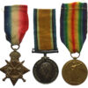 WW1 1914-15 Star Medal Trio - Able Seaman J. Summers, Drake Bn. RND, Royal Naval Volunteer Reserve - Twice Wounded