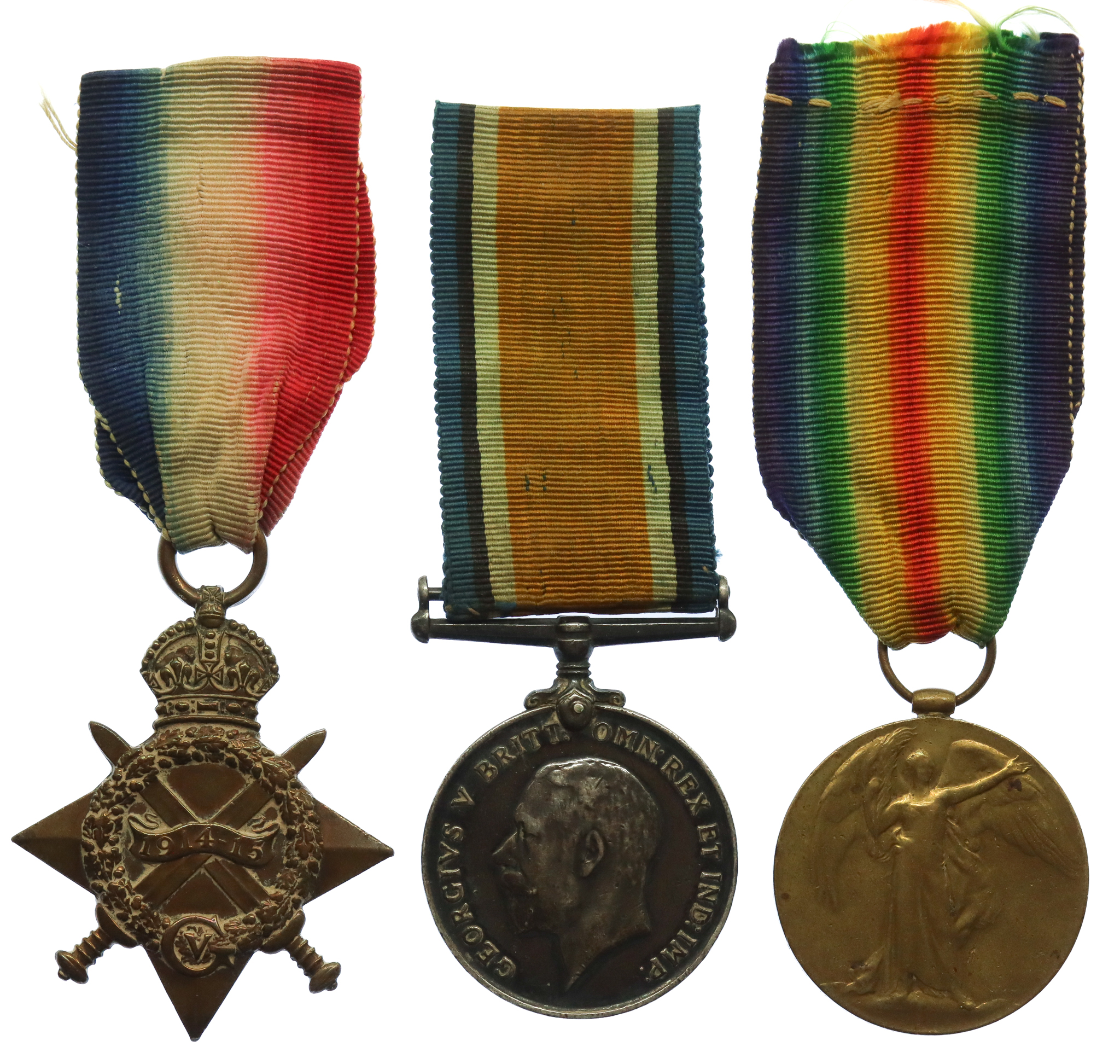 WW1 1914-15 Star Medal Trio - Able Seaman J. Summers, Drake Bn. RND, Royal Naval Volunteer Reserve - Twice Wounded