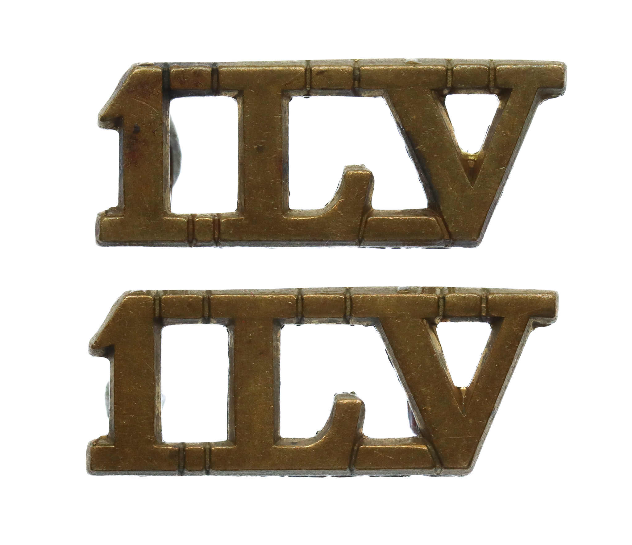 Pair of 1st Lancastrian Volunteers (ILV) Shoulder Titles