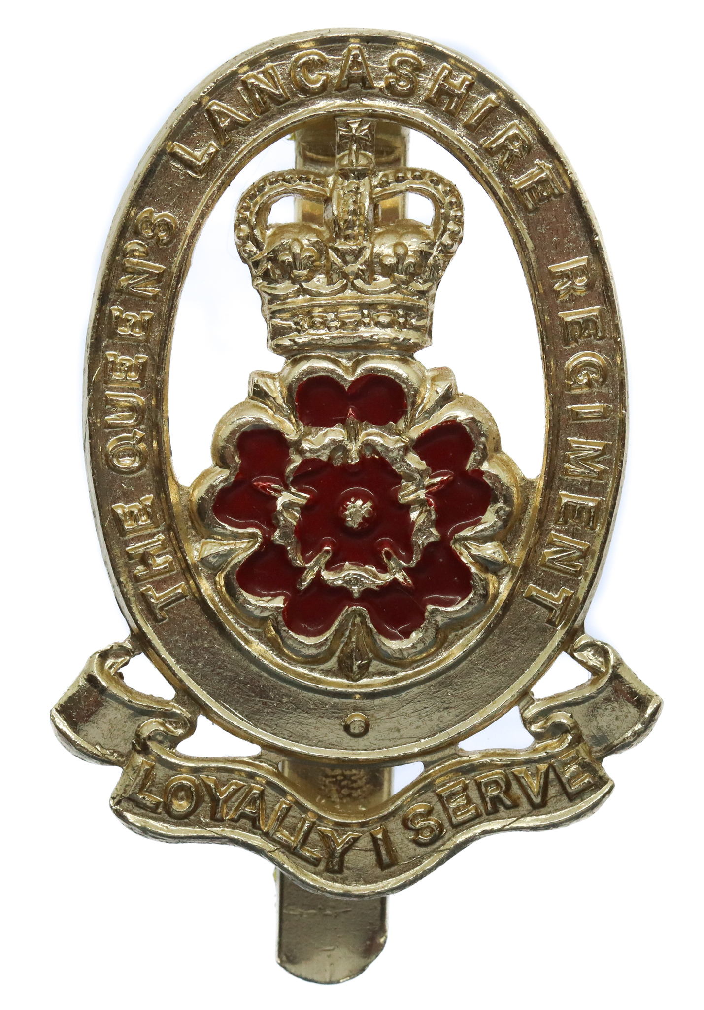 Queen's Lancashire Regiment Anodised (Staybrite) Cap Badge