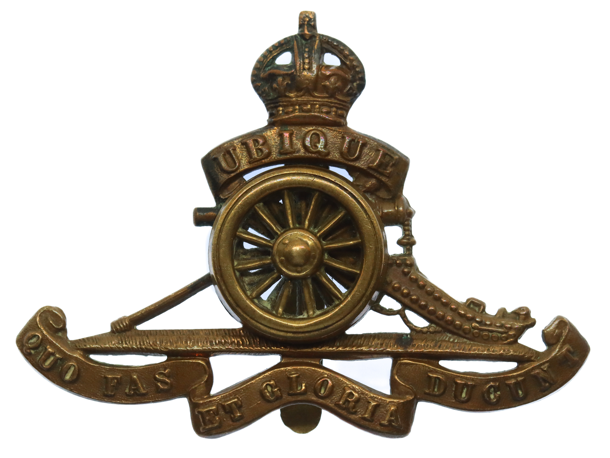 Royal Artillery (Revolving Wheel) Cap Badge - King's Crown