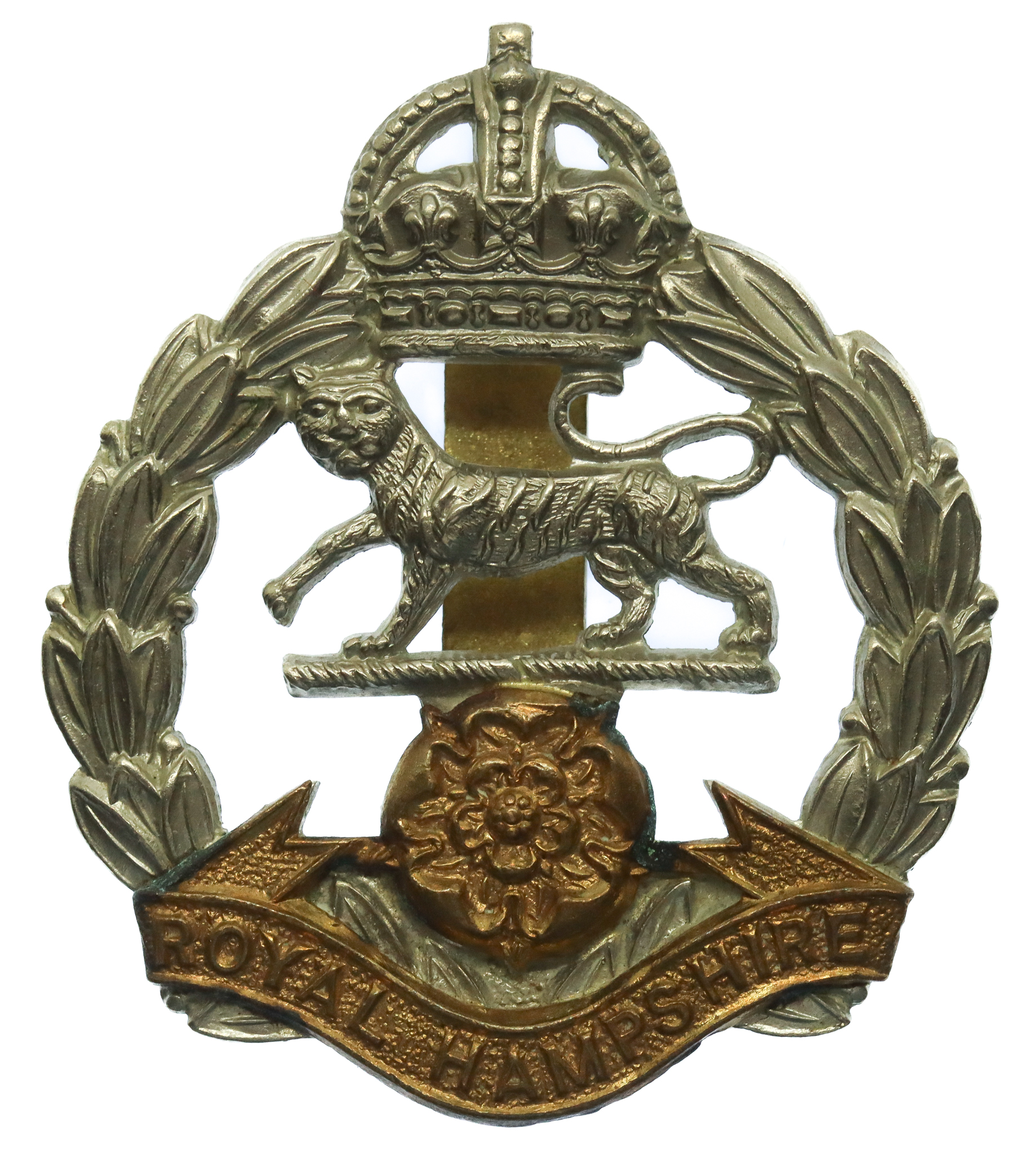 Royal Hampshire Regiment Cap Badge - King's Crown