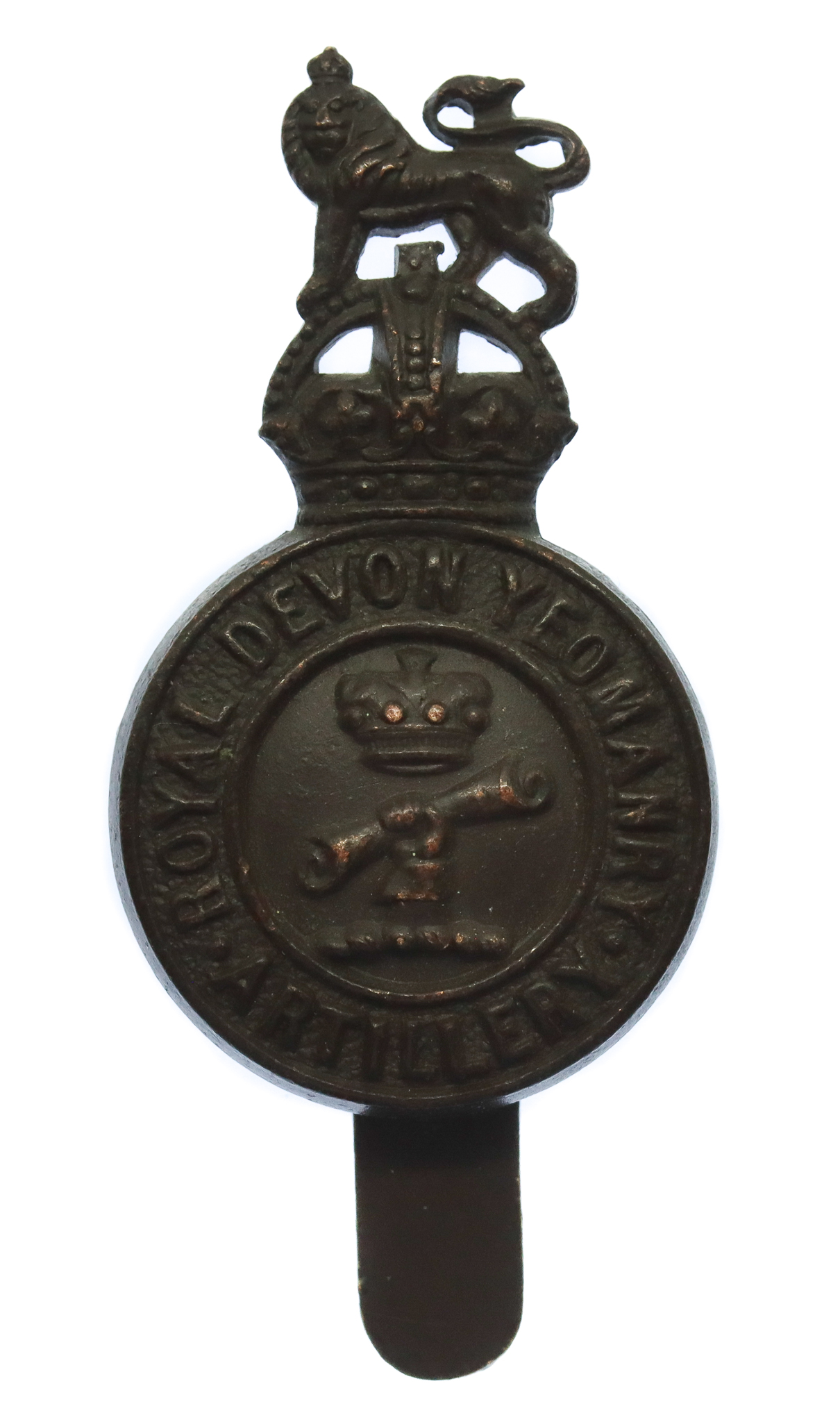 Royal Devon Yeomanry (Artillery) Cap Badge - King's Crown
