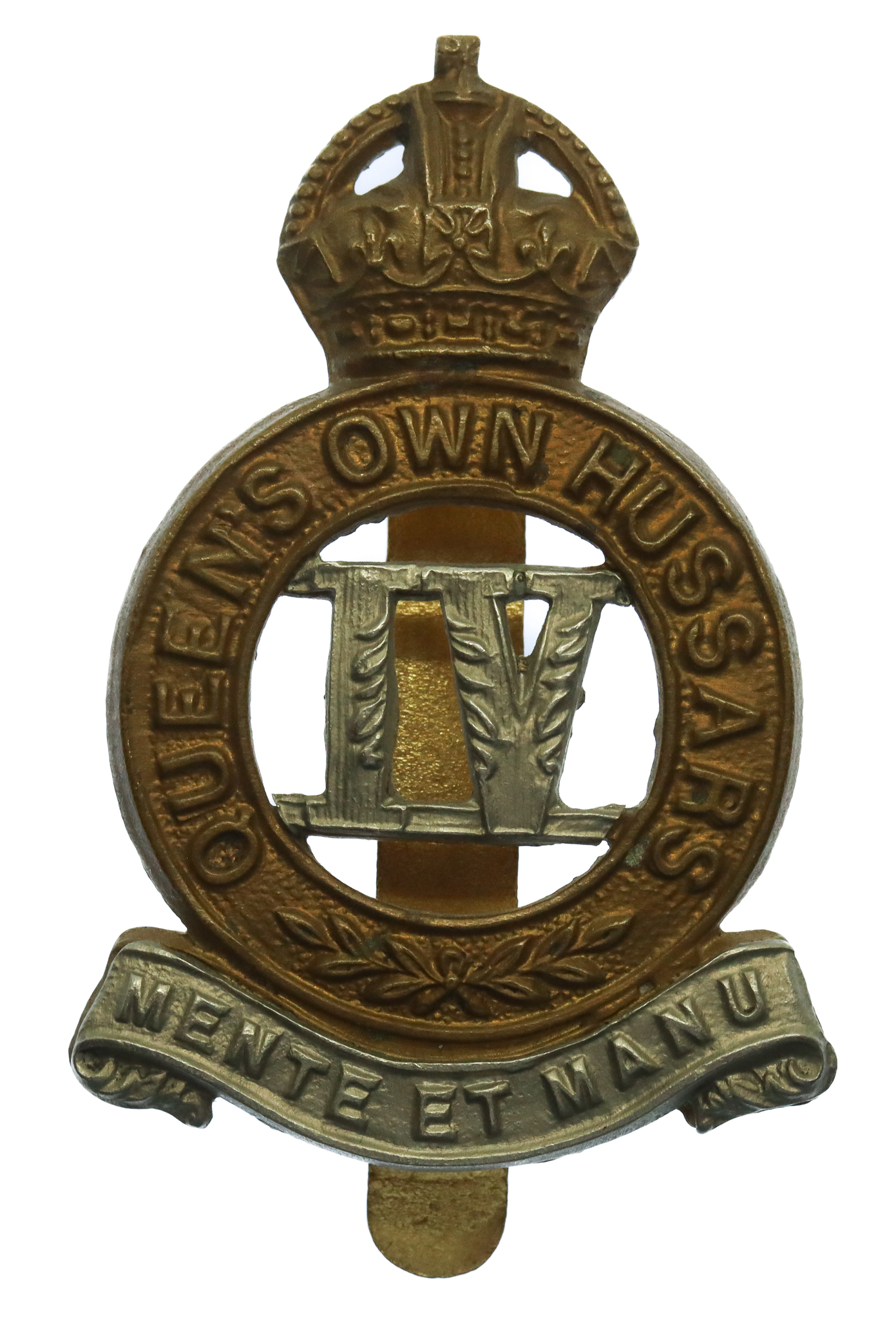 4th Queen's Own Hussars Cap Badge - King's Crown