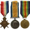 WW1 Casualty 1914-15 Star Medal Trio - Pte. A. Fiddes, 2nd Bn. Scots Guards - K.I.A. 18/5/15