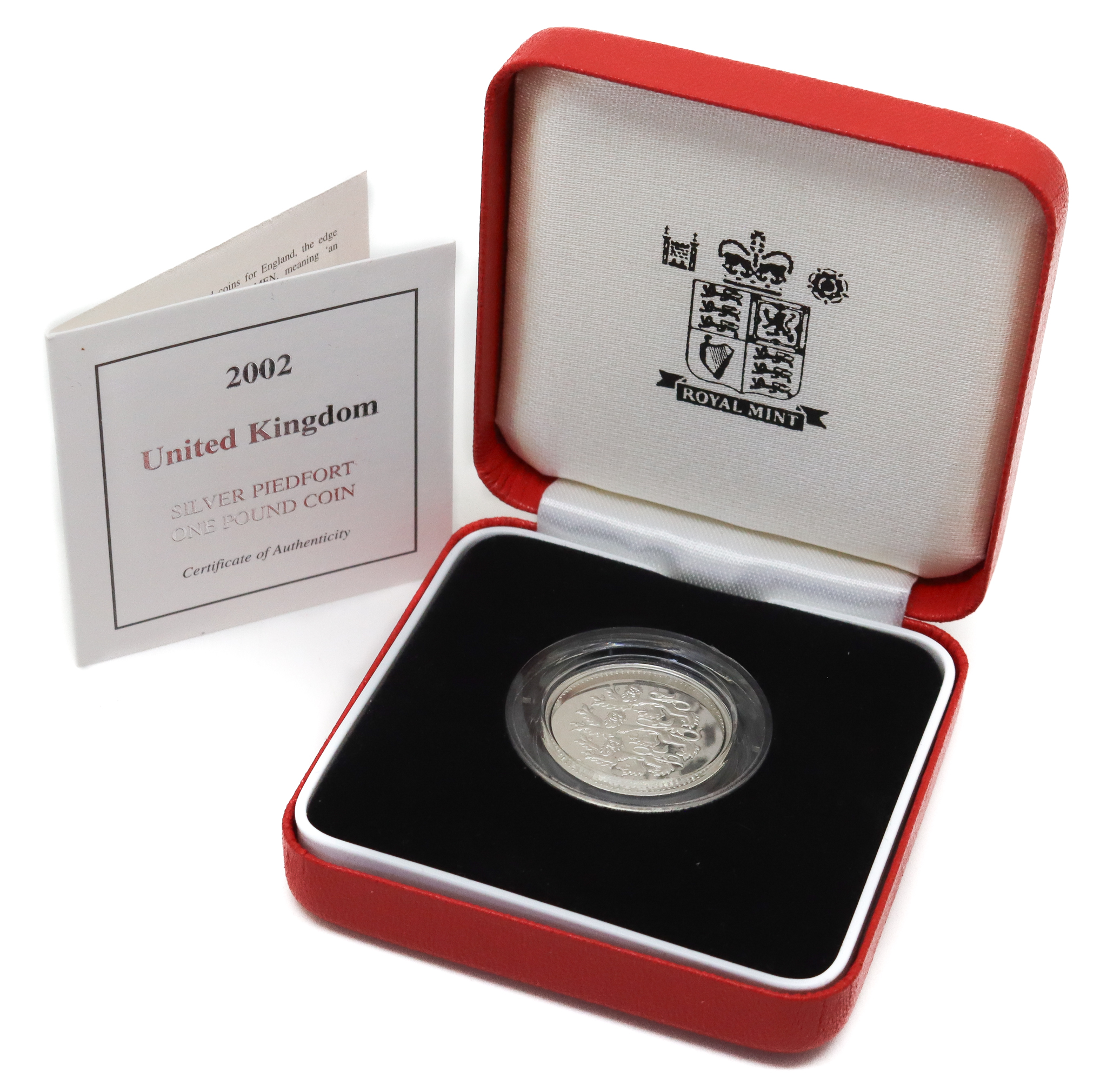 Royal Mint 2002 United Kingdom £1 One Pound Piedfort Silver Proof Coin