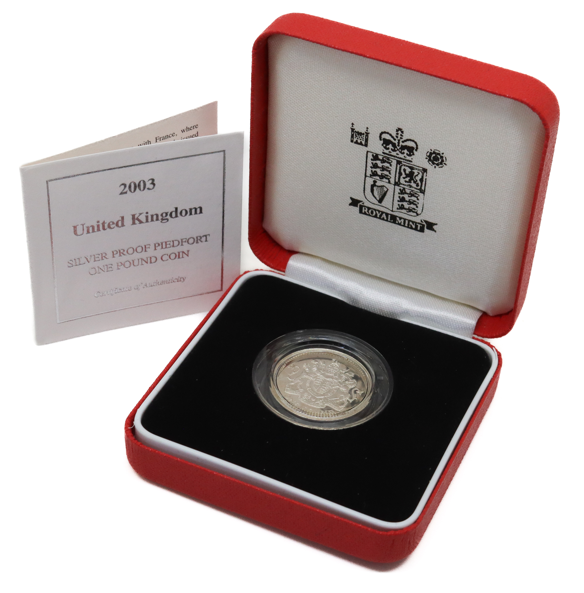 Royal Mint 2003 United Kingdom £1 One Pound Piedfort Silver Proof Coin