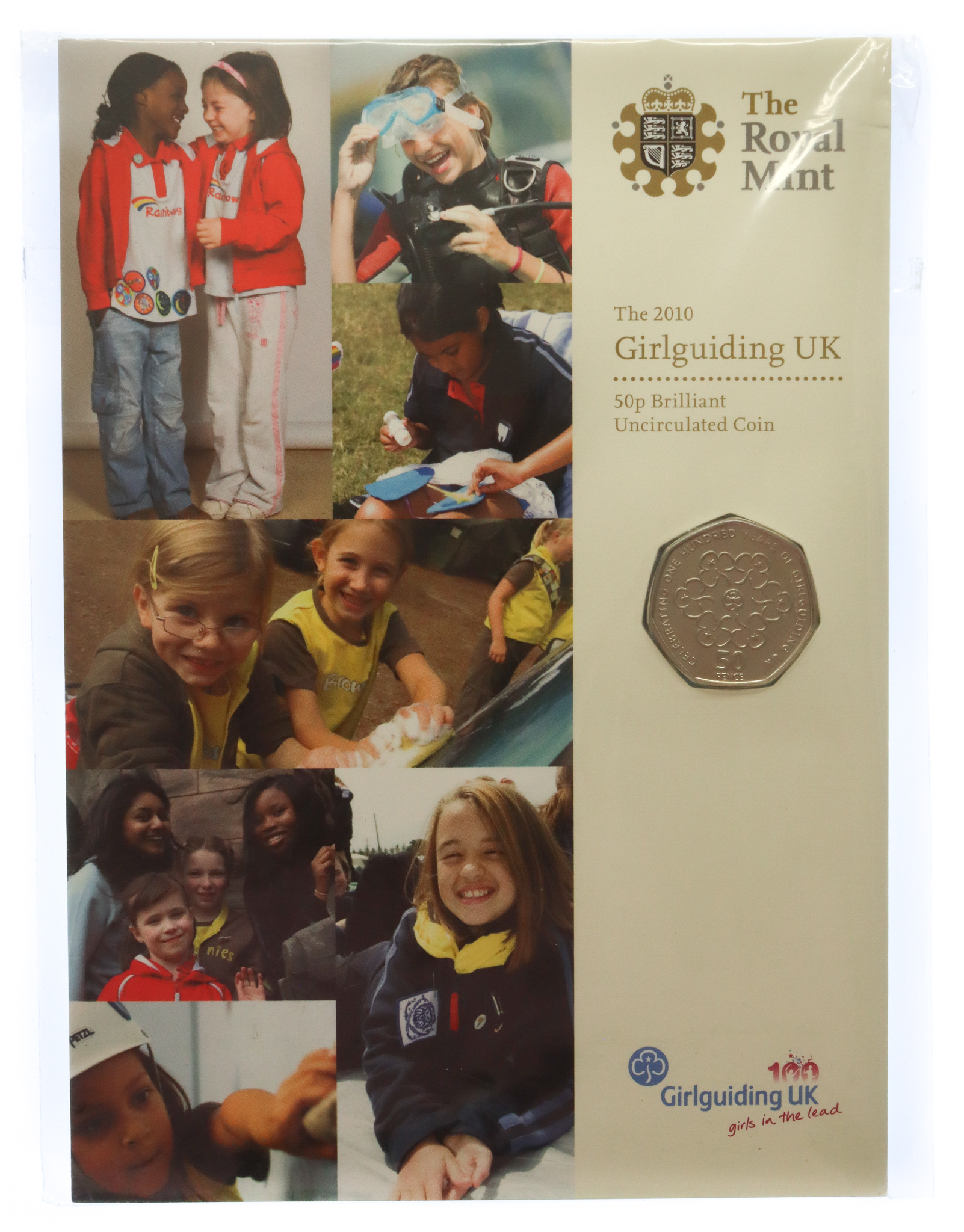 Royal Mint 2010 Girlguiding UK 50p Brilliant Uncirculated Coin