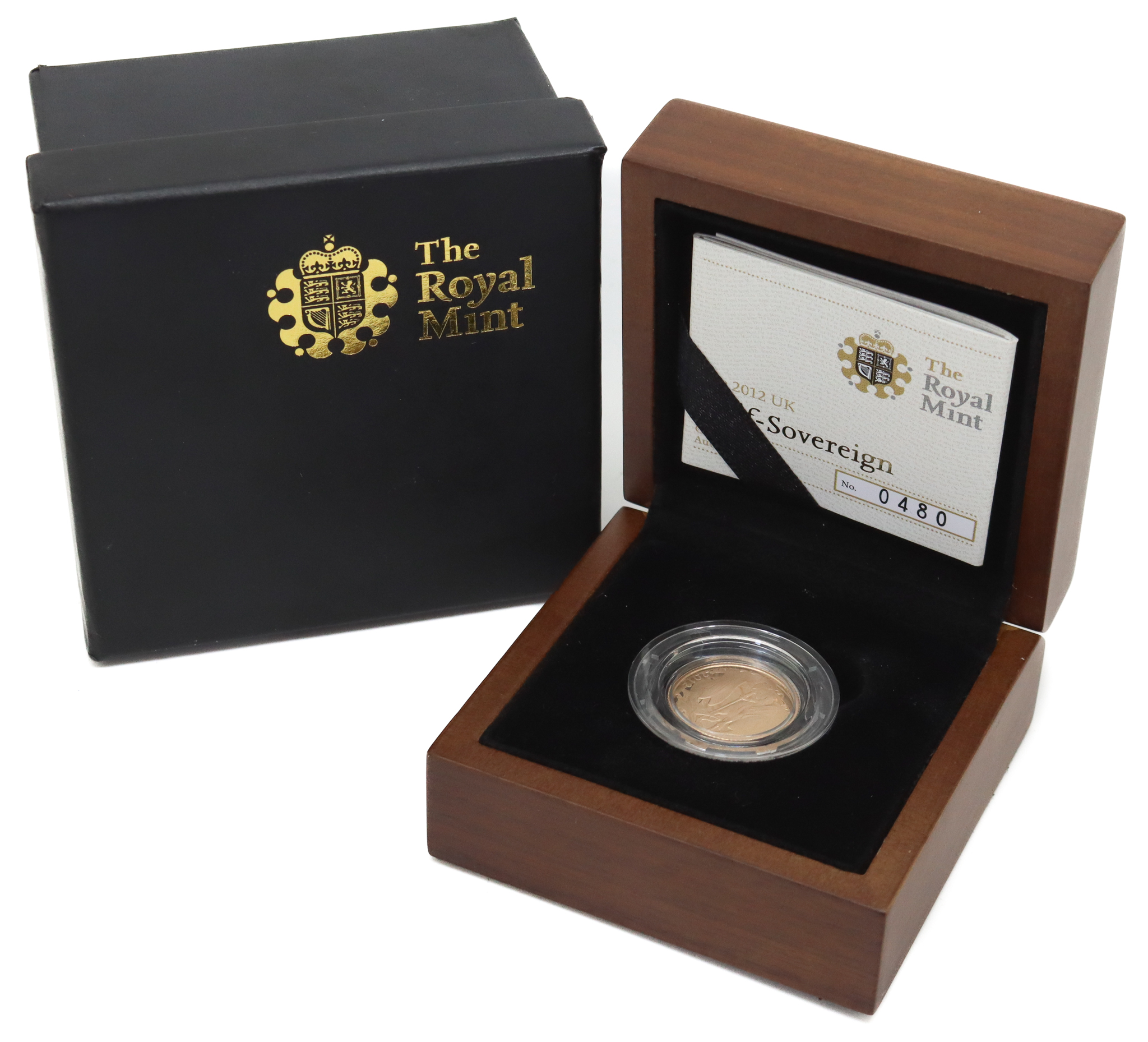 Royal Mint 2012 22ct Gold Proof Half Sovereign Coin 
