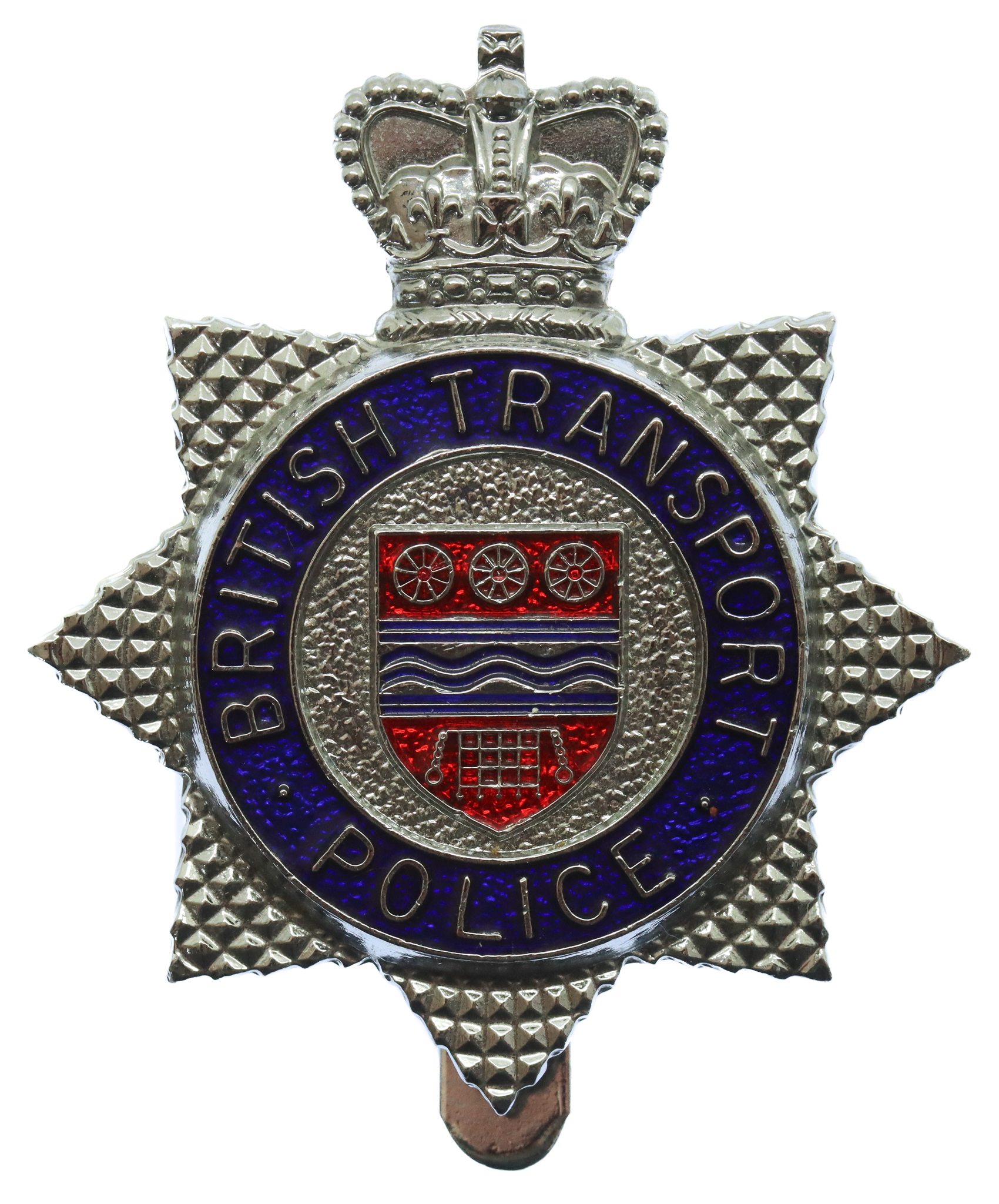 British Transport Police (B.T.P.) Enamelled Cap Badge - Queen's Crown